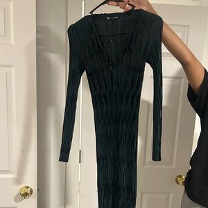 Ara Dark Green Long Sleeve Dress
